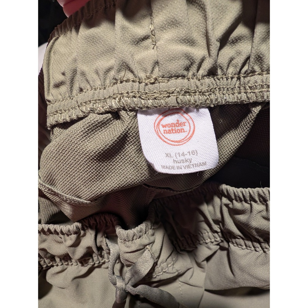 Wonder Nation Boys Cargo Jogger Pants Olive Green XL 14-16 Husky Tech Utility - Picture 4 of 4